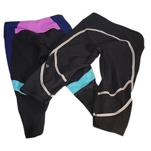 VICTORIA SECRET VST Black Capri Leggings Athletic Activewear Cropped bundle of 2